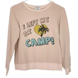 WILDFOX Kids Fuzzy Sweatshirt Girls Size 12 Pullover I Left Mt Heart At Camp Top
